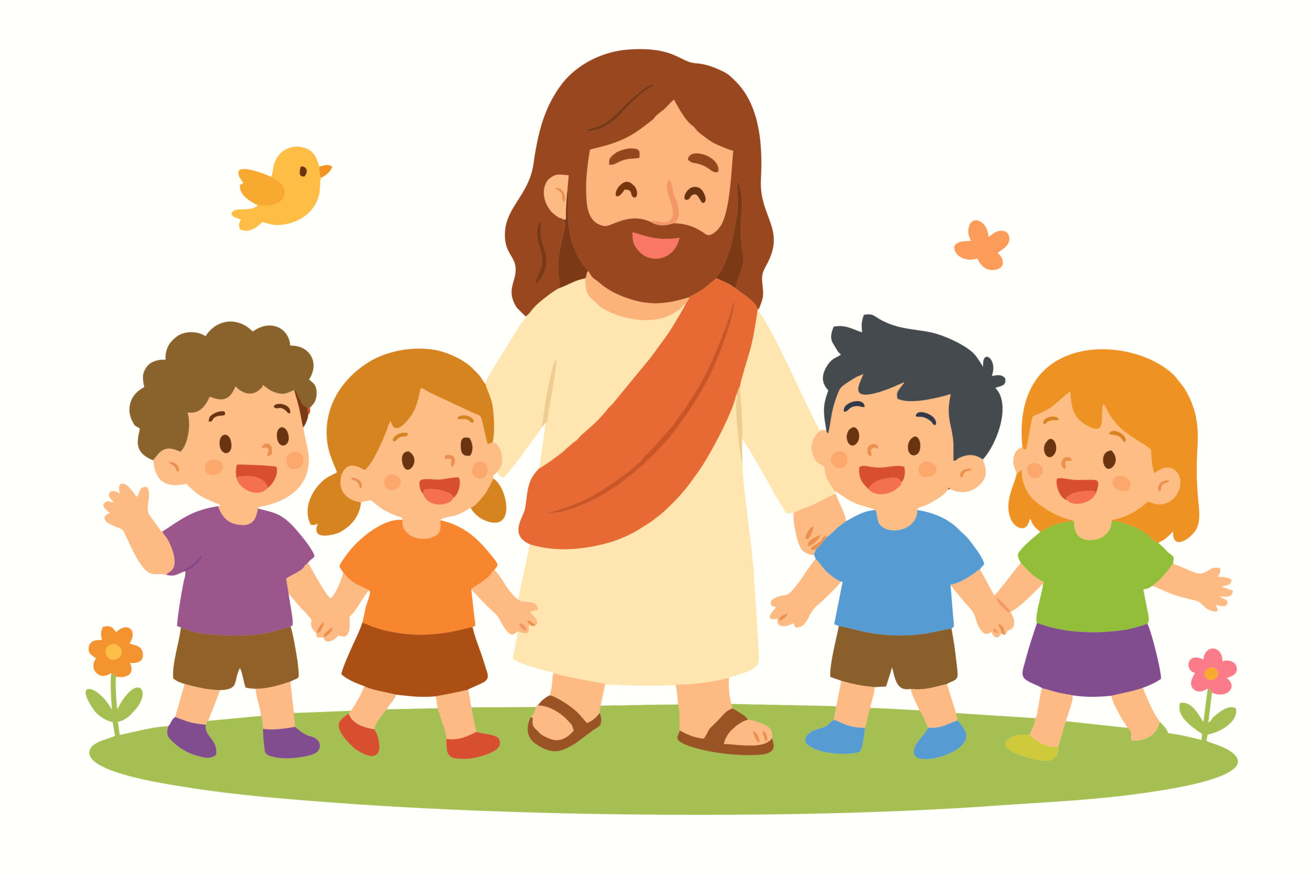 Illustration of Jesus with children